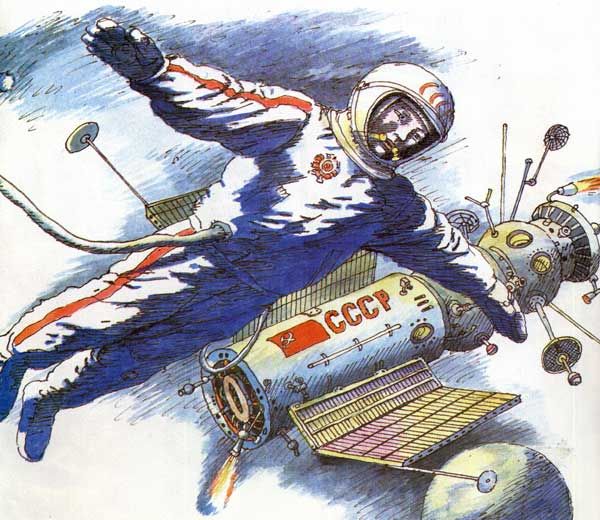 Космонавты надевают свои особые прозрачные шлемы