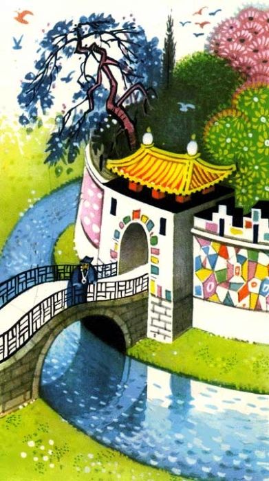 вокруг стены журчала глубокая река с великолепной прозрачной водой