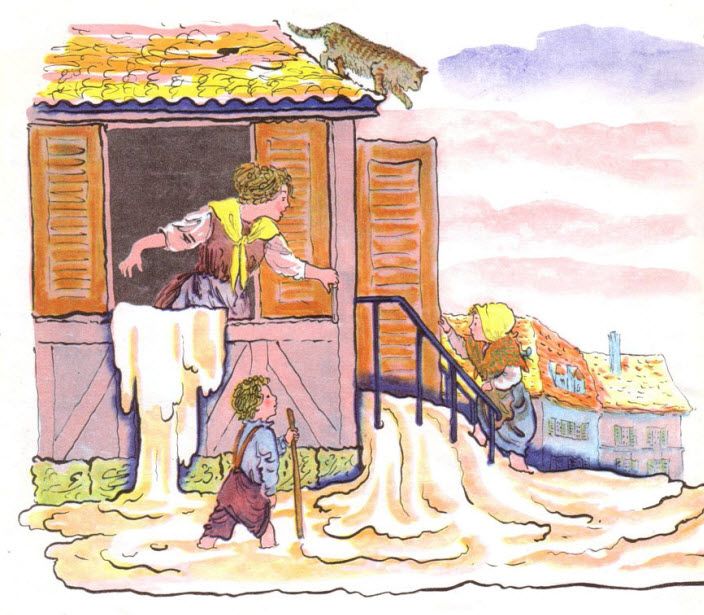 Горячая каша рекой течёт