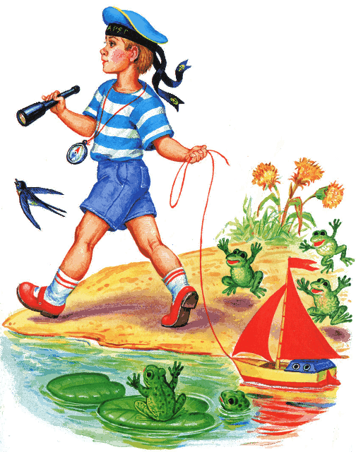 Стих Тяну я кораблик Агнии Барто из коллекции про природу море